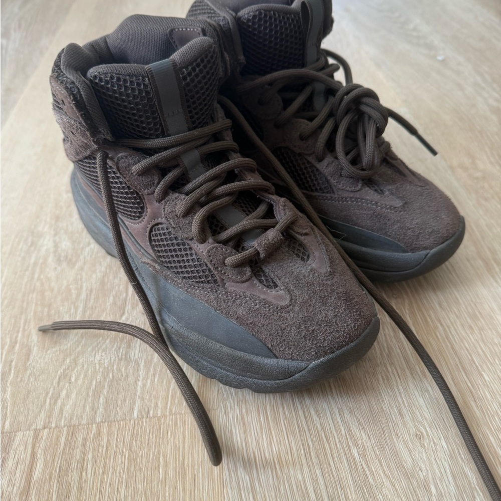 Yeezy Brown High-Top Sneakers